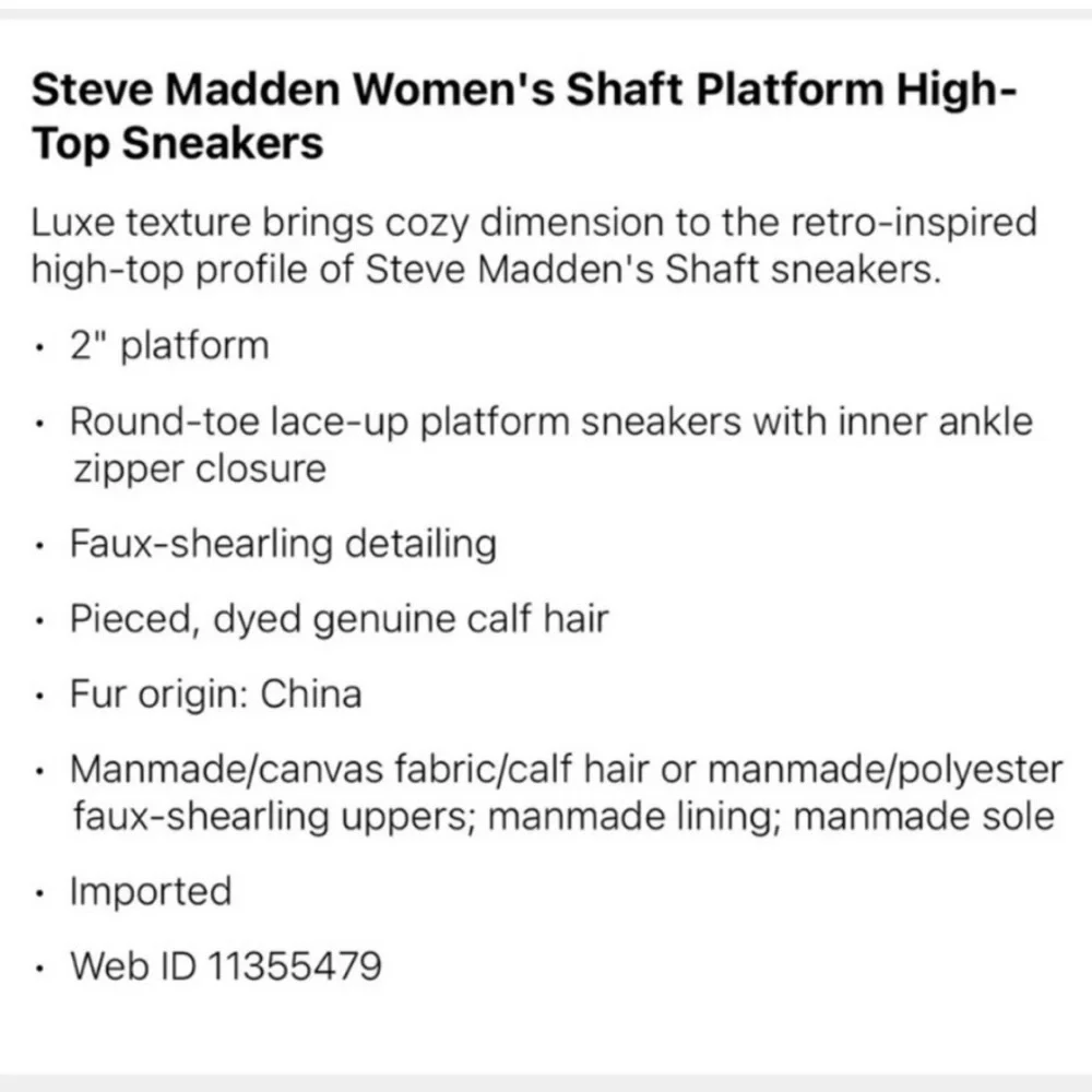 Steve Madden Shaft Faux Fur Platform Sneakers - Picture 12 of 16